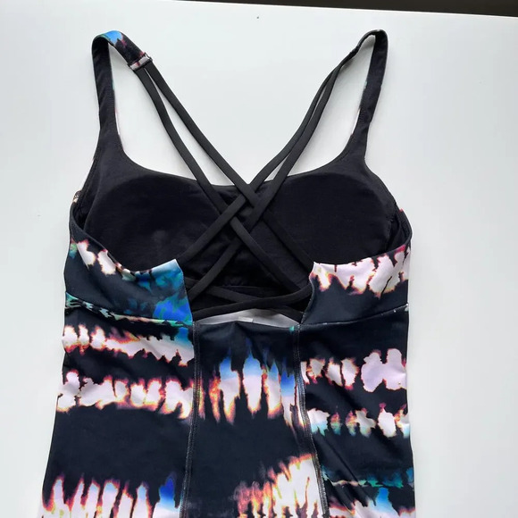 Lucy Let it Be Strappy Tie Dye Tank Top Small Athletic Yoga Running Training - Picture 10 of 16